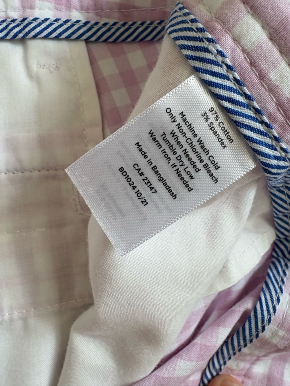 Talbots Relaxed Chinos - Perfect Check in Lilac size 14 - Picture 6 of 6